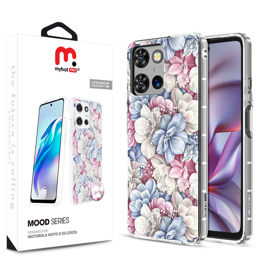 MyBat Pro Mood Series Case (with Diamonds) for Motorola Moto G 5G (2025) - Floral Gems - RMG5G25CSFSSD156-1.jpg