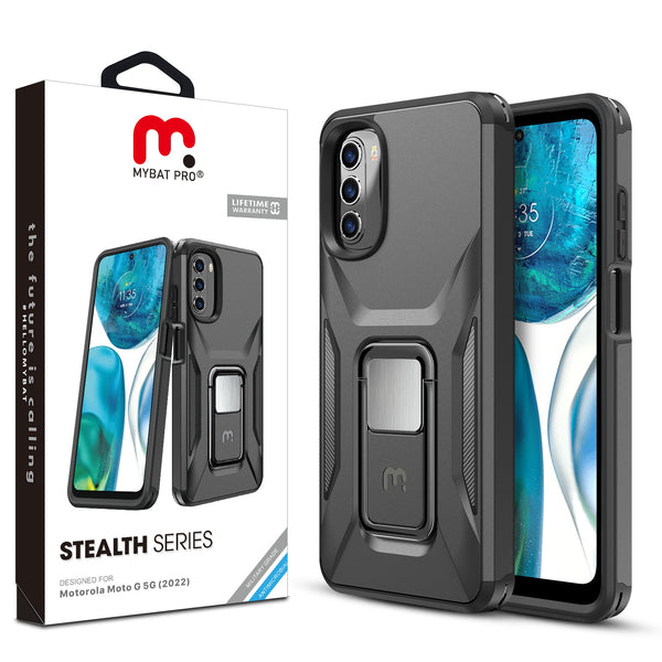 MyBat Pro Antimicrobial Stealth Series (with Stand) for Motorola Moto G 5G (2022) - Black / Black - RMG5GCSSTSS001-1.jpg