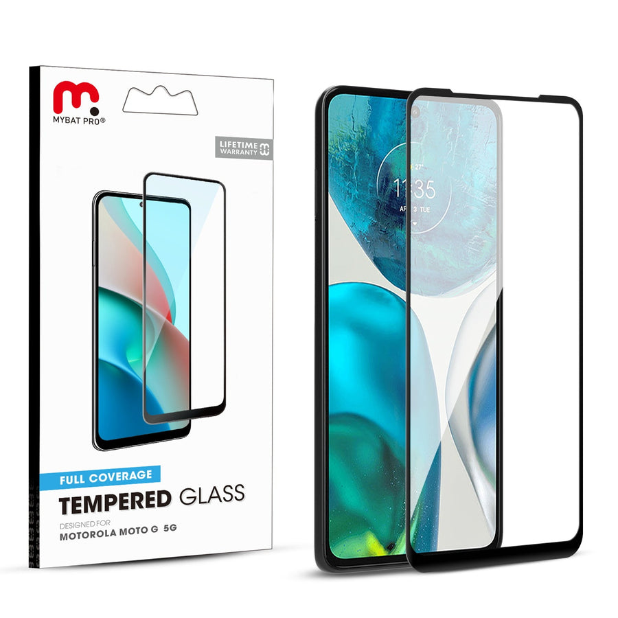 MyBat Pro Full Coverage Tempered Glass Screen Protector for Motorola Moto G 5G (2022) - Clear