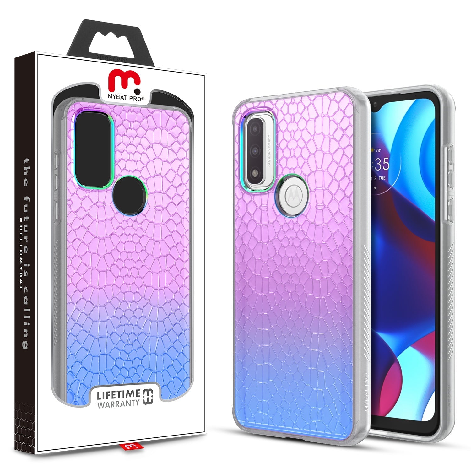 MyBat Pro Mood Series Case for Motorola  Moto G Pure - Iridescent Snake