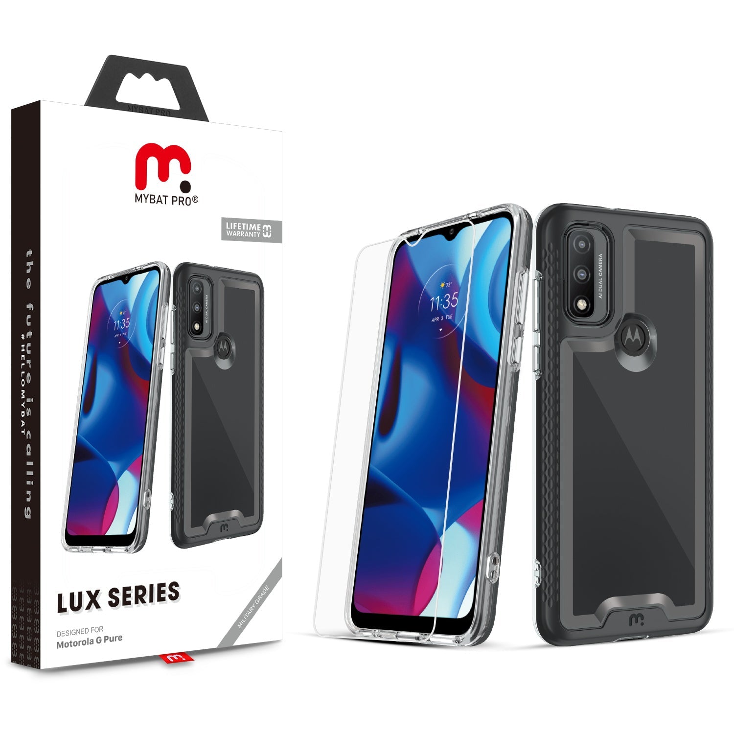 MyBat Pro Lux Series Case for Motorola Moto G Pure - Black