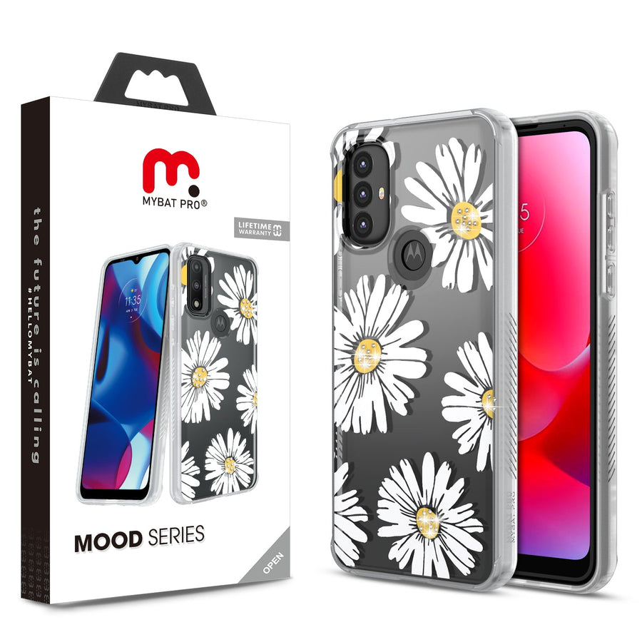 MyBat Pro Mood Diamond Series Case for Motorola Moto G Power (2022) - Happy Daisies
