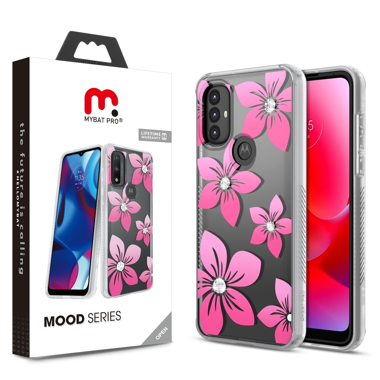 MyBat Pro Mood Diamond Series Case for Motorola Moto G Power (2022) - Blossoms