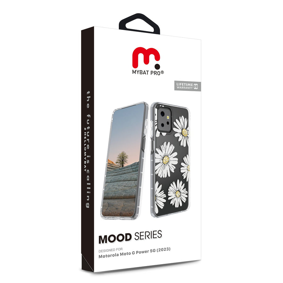 MyBat Pro Mood Series Case (with Diamonds) for Motorola Moto G Power 5G (2023) - Happy