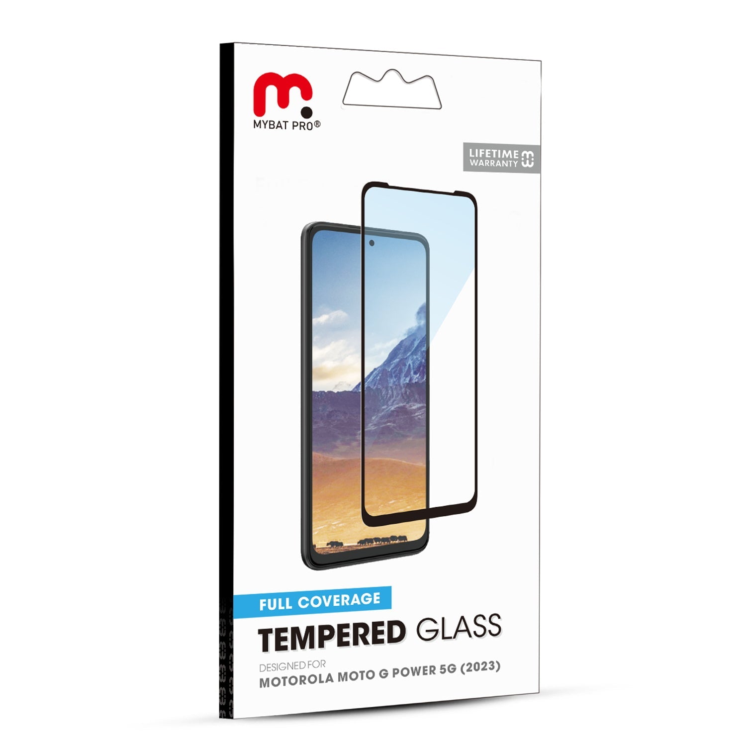 MyBat Pro Full Coverage Tempered Glass Screen Protector for Motorola Moto G Power 5G (2023) - Black