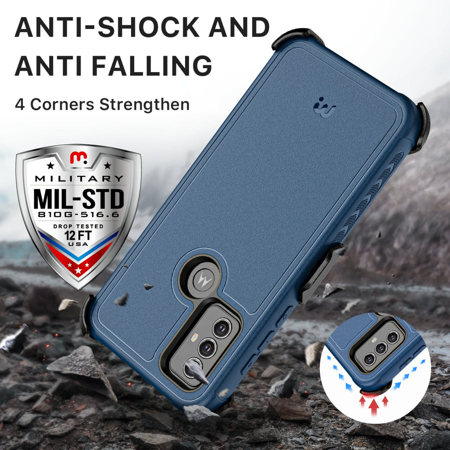 MyBat Pro Maverick Series Case w/ Holster for Motorola Moto G Play (2023) - Blue - RMGPY23CS3NXS002-3.JPG