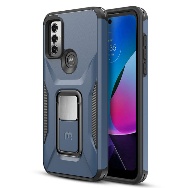 MyBat Pro Antimicrobial Stealth Series (with Stand) for Motorola Moto G Play (2023) - Blue / Black - RMGPY23CSSTSS002-2.jpg