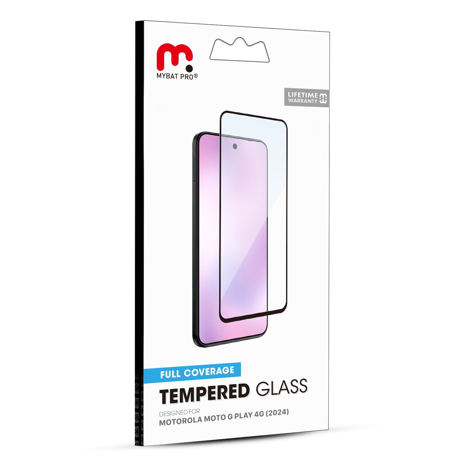 MyBat Pro Full Coverage Tempered Glass Screen Protector for Motorola Moto G Play 4G (2024) - Black