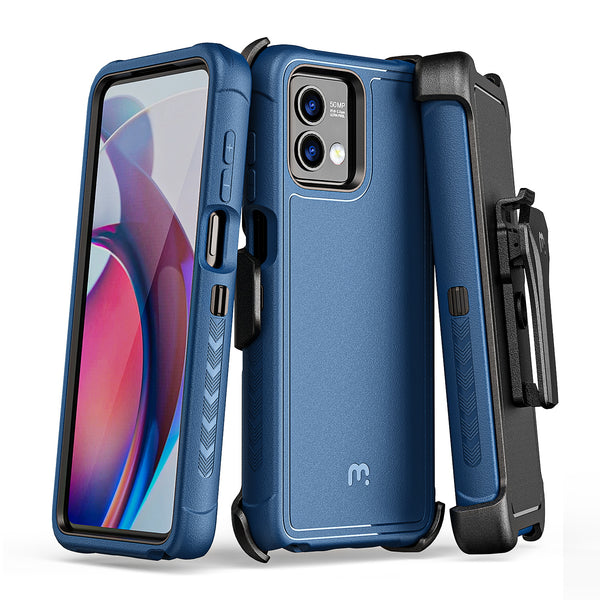 MyBat Pro Maverick Series Case w/ Holster for Motorola Moto G Stylus 5G (2023) - Blue - RMGS5G23CS3NXS002-2.jpg
