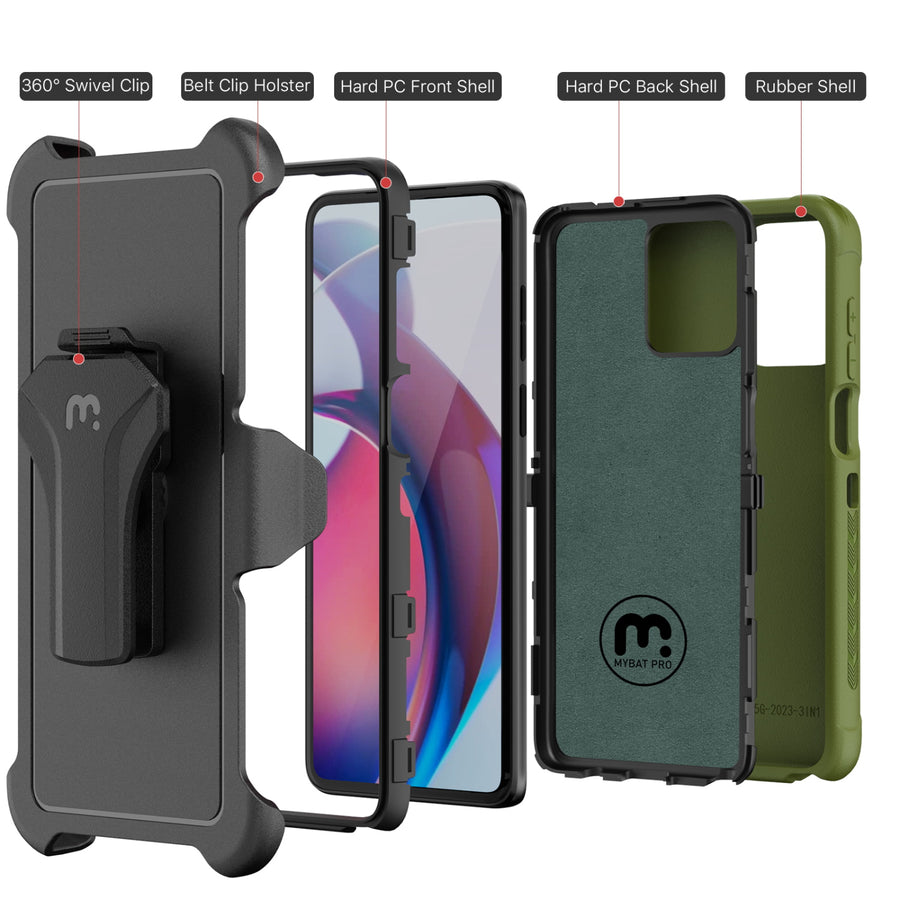 MyBat Pro Maverick Series Case w/ Holster for Motorola Moto G Stylus 5G (2023) - Army Green - RMGS5G23CS3NXS004-3.jpg