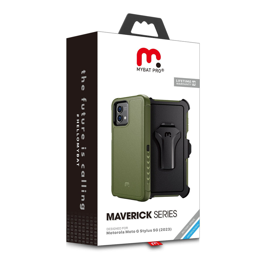 MyBat Pro Maverick Series Case w/ Holster for Motorola Moto G Stylus 5G (2023) - Army Green