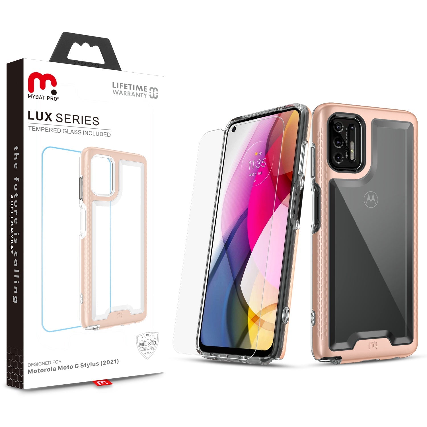 MyBat Pro Lux Series Case for Motorola Moto G Stylus (2021) - Rose Gold