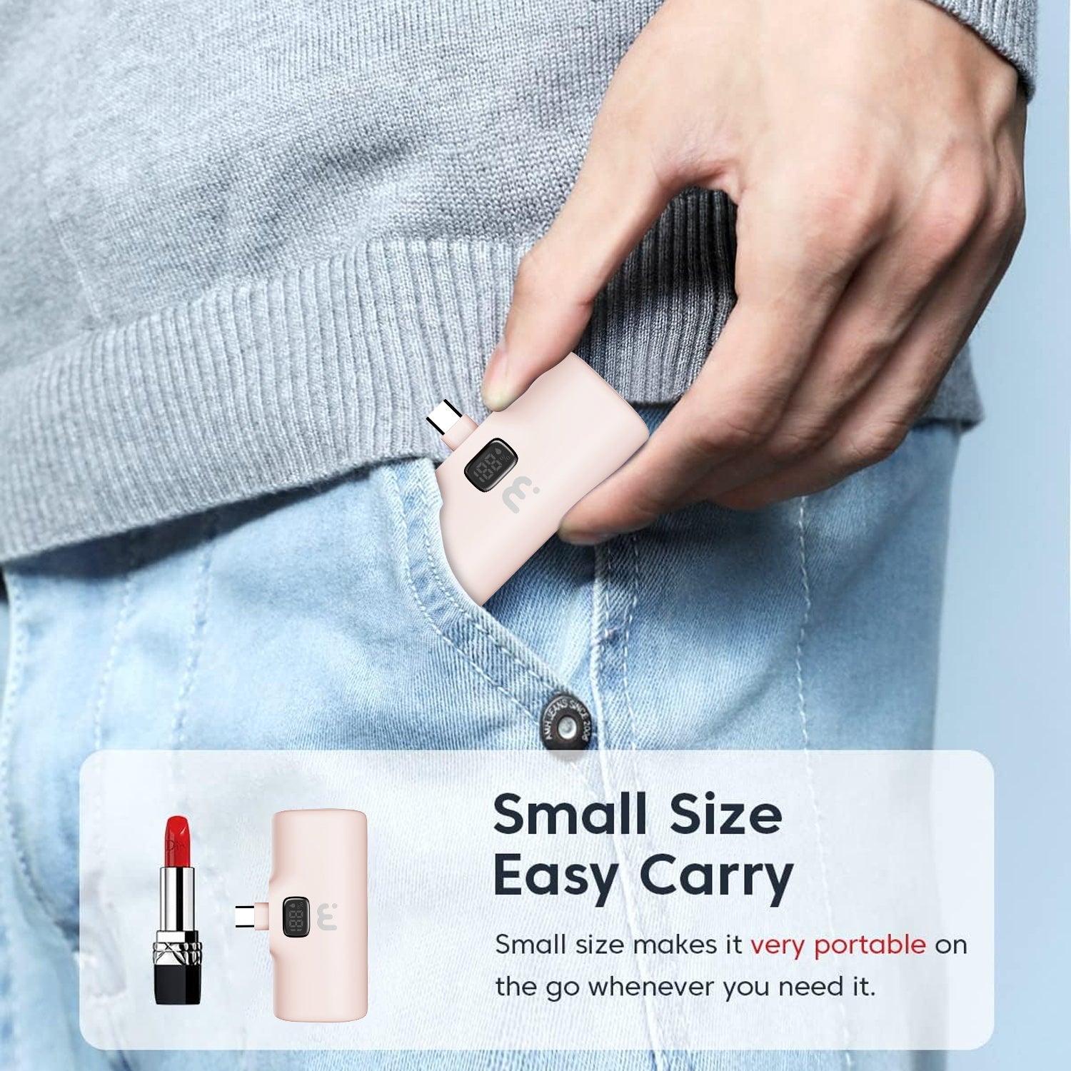 MyBat Pro 5000mAh USB-C Portable Quick Charging Power Bank (with Stand) - Pink - RPBBAT084-4.jpg