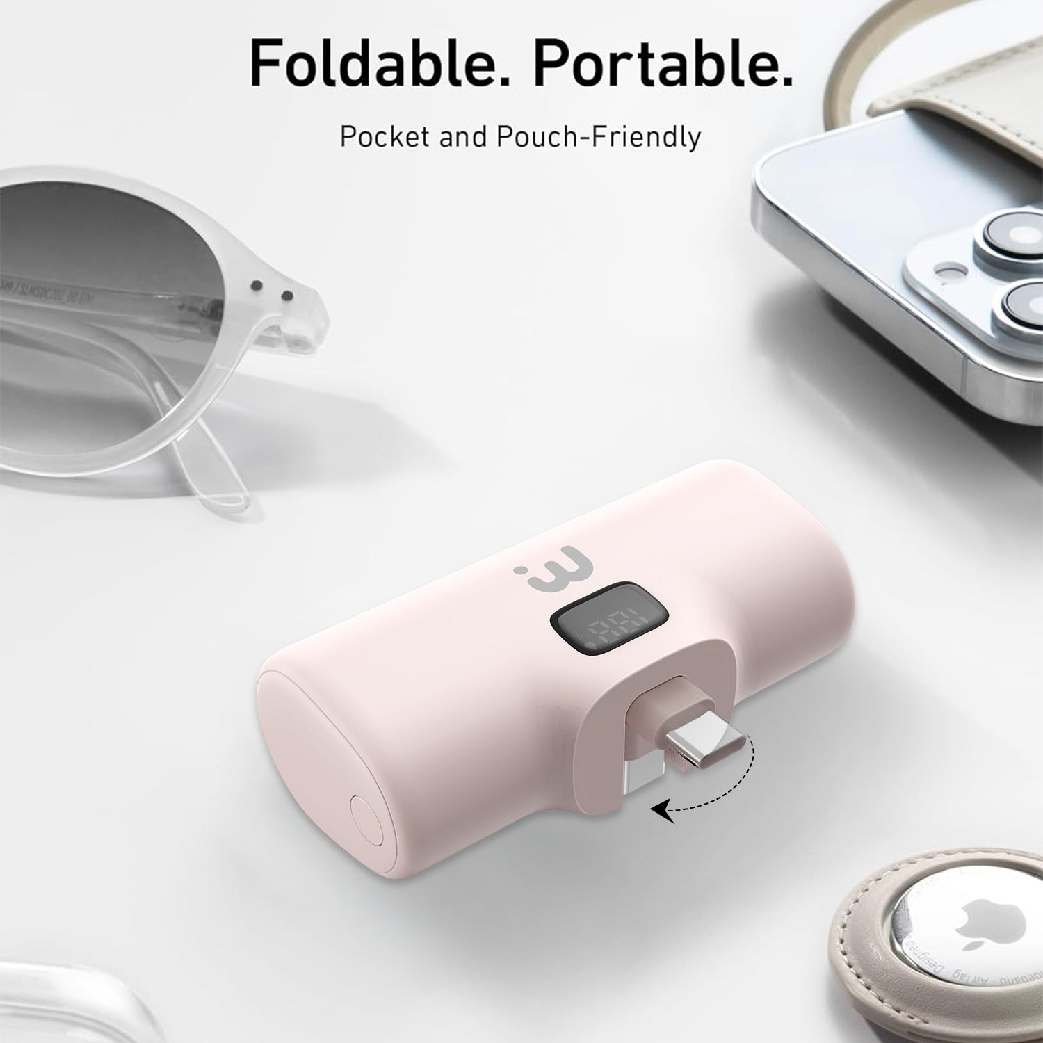 MyBat Pro 5000mAh USB-C Portable Quick Charging Power Bank (with Stand) - Pink - RPBBAT084-5.jpg