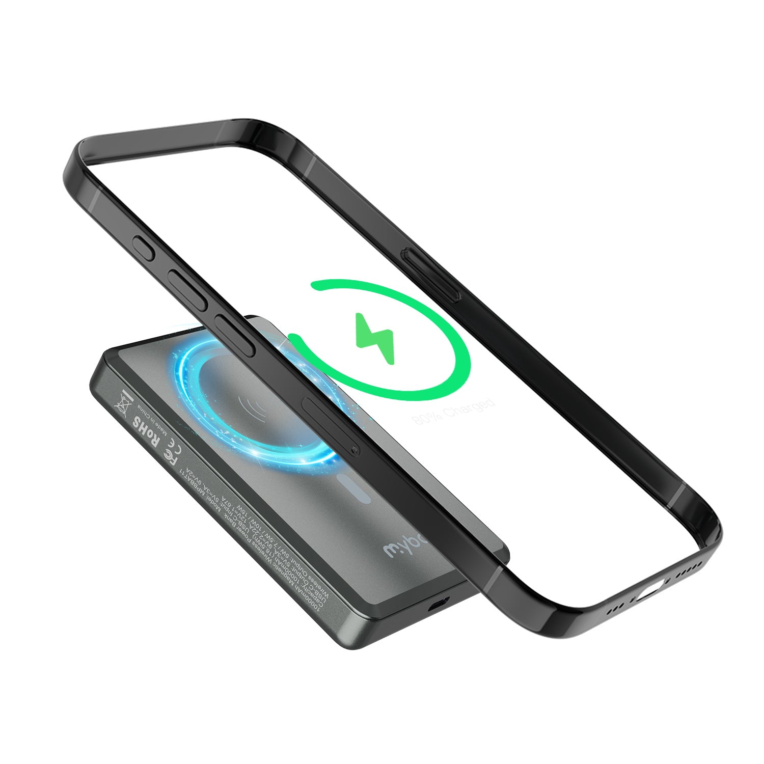 MyBat Pro 10000mAh SNAP + GO SLEEK Magnetic Wireless Power Bank - Grey Titanium - RPBBAT116-2.jpg