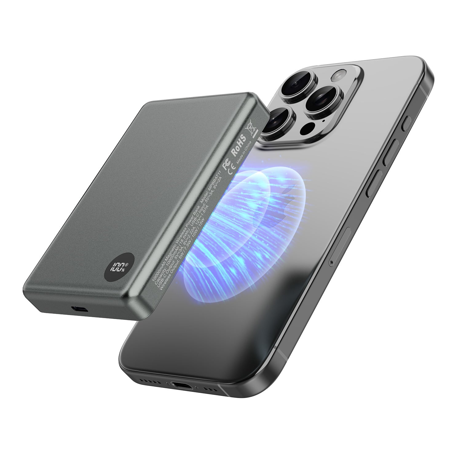 MyBat Pro 10000mAh SNAP + GO SLEEK Magnetic Wireless Power Bank - Grey Titanium - RPBBAT116-3.jpg