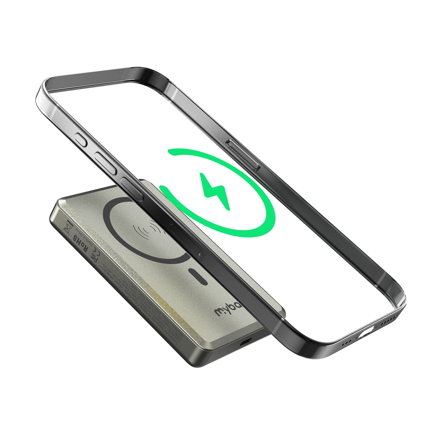 MyBat Pro 10000mAh SNAP + GO SLEEK Magnetic Wireless Power Bank - Natural Titanium - RPBBAT117-2.jpg