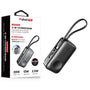 MyBat Pro Capsule 3-in-1 Power Bank with Apple Watch Charger, Built-In Cables + Kickstand - 5000 mAh - Black