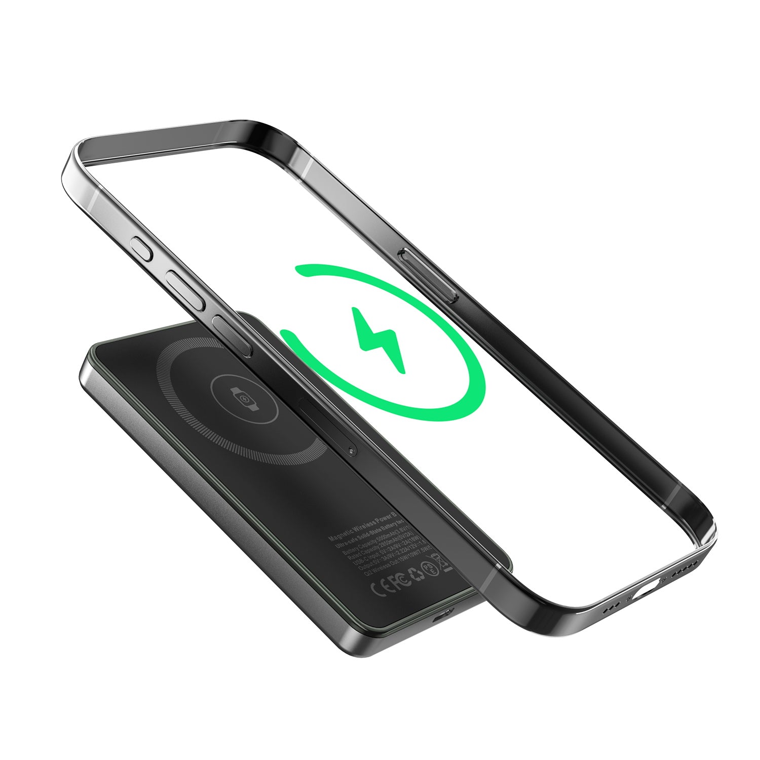 MyBat Pro SolidCore 5000mAh Slim Magnetic Wireless Charging Power Bank with Smartwatch Charger - Gray - RPBBAT201-2.jpg