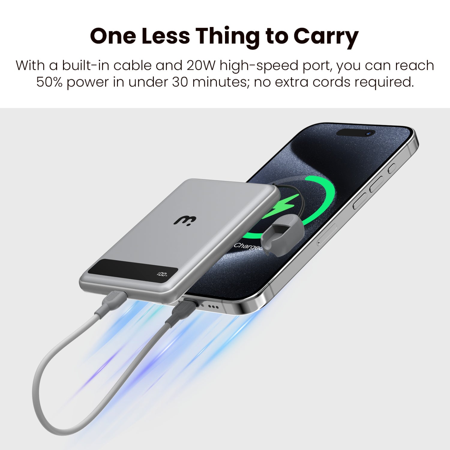 MyBat Pro SolidCore 5000mAh Slim Magnetic Wireless Charging Power Bank with Built-In USB-C Cable - Gray - RPBBAT211-4.jpg