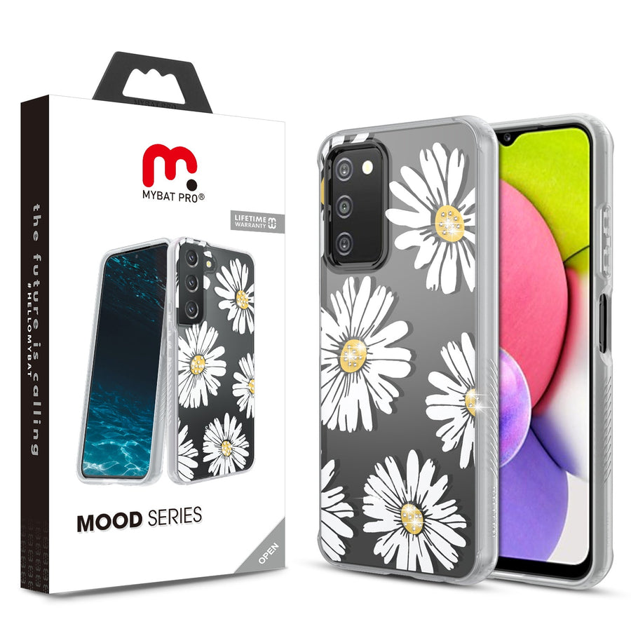 MyBat Pro Mood Diamond Series Case for Samsung Galaxy A03s - Happy Daisies