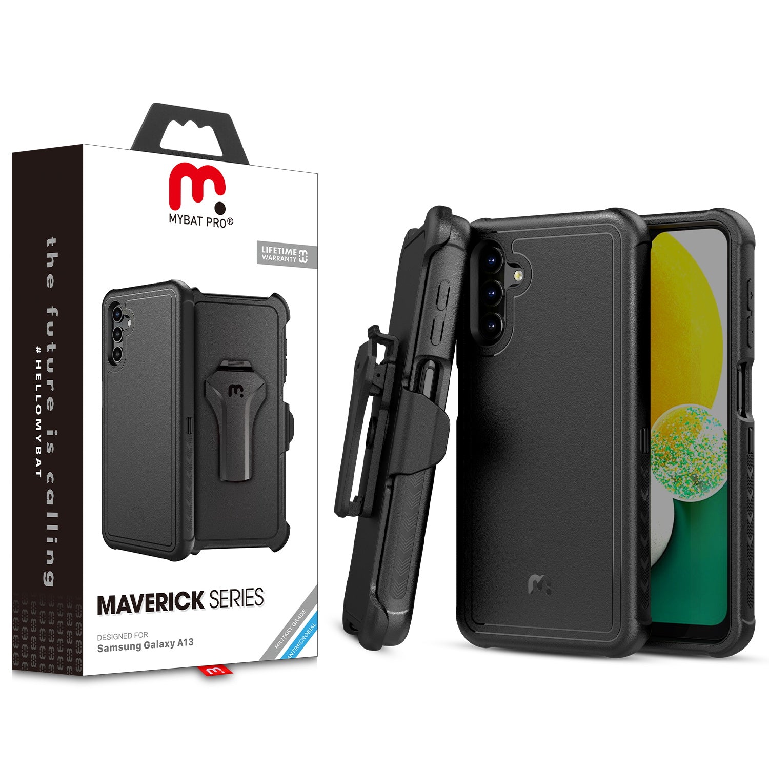 MyBat Pro Maverick Series Case w/ Holster for Samsung Galaxy A13 5G - Black