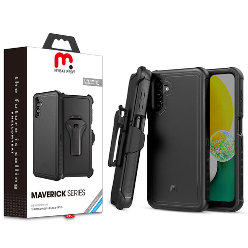 MyBat Pro Maverick Series Case w/ Holster for Samsung Galaxy A13 5G - Black - RSA13CS3NXS001-1.jpg