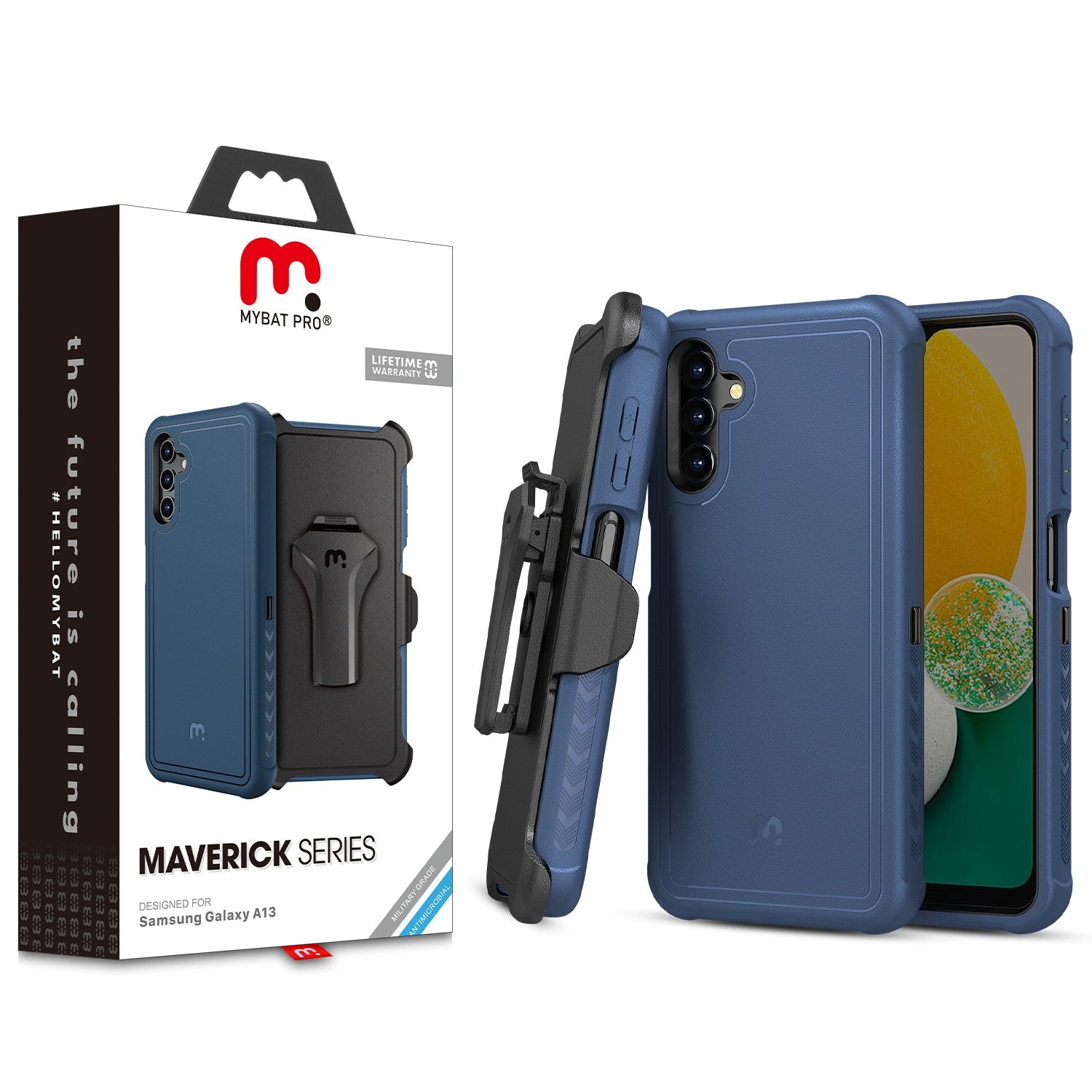MyBat Pro Maverick Series Case w/ Holster for Samsung Galaxy A13 5G - Blue