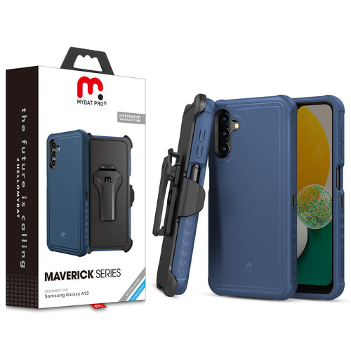 MyBat Pro Maverick Series Case w/ Holster for Samsung Galaxy A13 5G - Blue - RSA13CS3NXS002-1.jpg