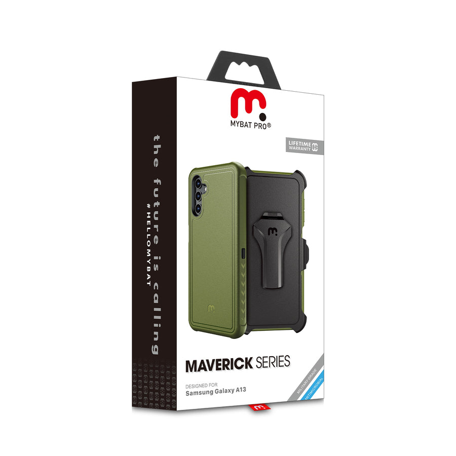MyBat Pro Maverick Series Case w/ Holster for Samsung Galaxy A13 5G - Army Green - RSA13CS3NXS004-11.jpg