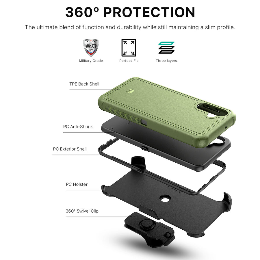 MyBat Pro Maverick Series Case w/ Holster for Samsung Galaxy A13 5G - Army Green - RSA13CS3NXS004-7.jpg