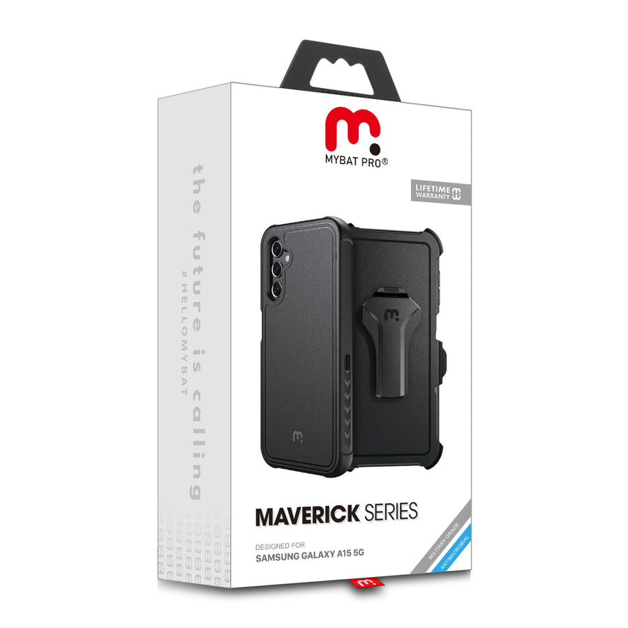 MyBat Pro Maverick Series Case w/ Holster for Samsung Galaxy A15 5G - Black - RSA155GCS3NXS001-7.jpg