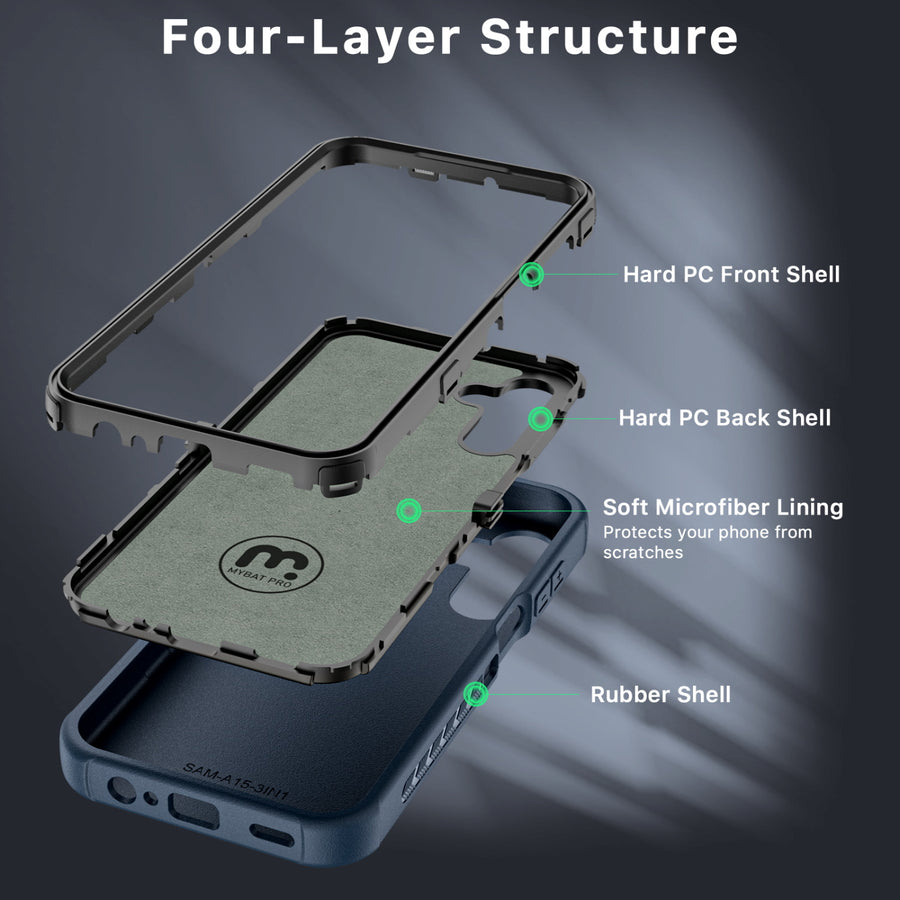 MyBat Pro Maverick Series Case w/ Holster for Samsung Galaxy A15 5G - Blue - RSA155GCS3NXS002-3.jpg