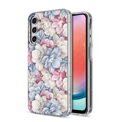 MyBat Pro Mood Series Case (with Diamonds) for Samsung Galaxy A15 5G - Floral Gems - RSA155GCSFSSD156-2.jpg