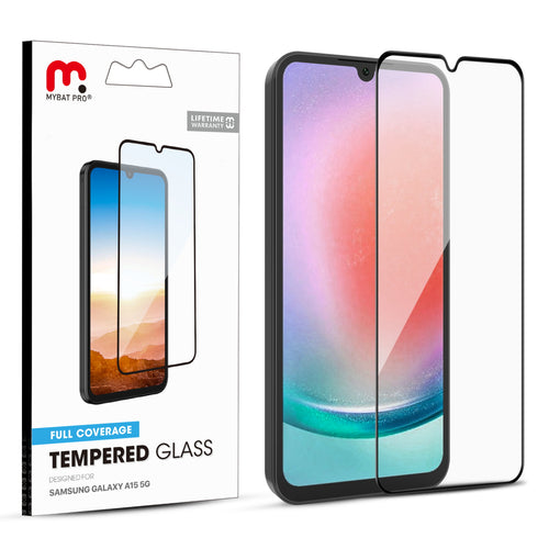 MyBat Pro Full Coverage Tempered Glass Screen Protector for Samsung Galaxy A15 5G - Black - RSA155GSC85A-1.jpg