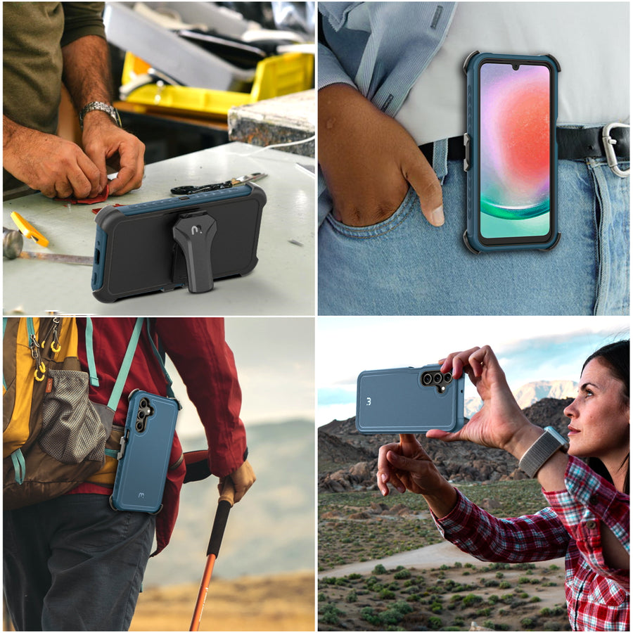 MyBat Pro Maverick Series Case w/ Holster for Samsung Galaxy A16 5G - Blue - RSA165GCS3NXS002-6.JPG