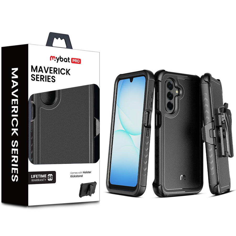 MyBat Pro Maverick Series Case w/ Holster for Samsung Galaxy A17 5G - Black
