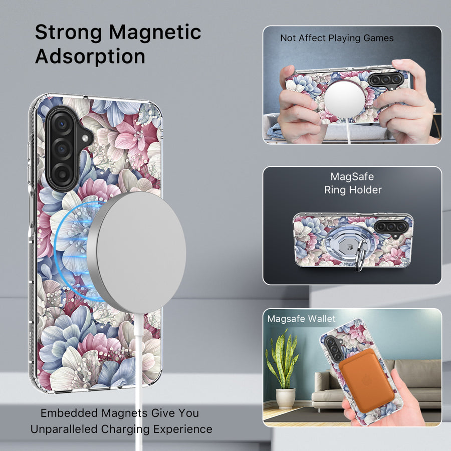 MyBat Pro Mood Series Case (with Diamonds) for Samsung Galaxy A18 5G / A17 5G / A16 5G - Floral Gems - RSA185GCSFSSD156-7.JPG