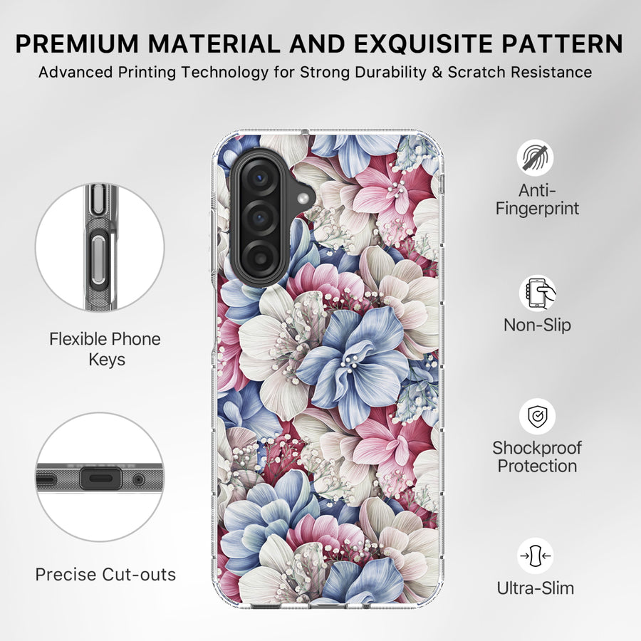 MyBat Pro Mood Series Case (with Diamonds) for Samsung Galaxy A18 5G / A17 5G / A16 5G - Floral Gems - RSA185GCSFSSD156-9.JPG