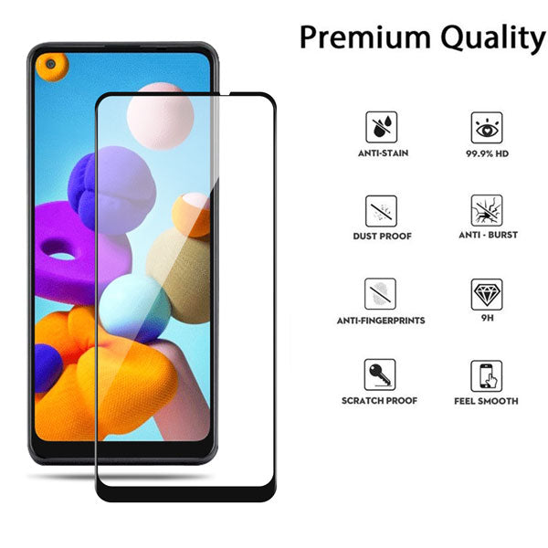 MyBat Pro Full Coverage Tempered Glass Screen Protector for Samsung Galaxy A21 - Clear - RSA21SC85A-7.jpg