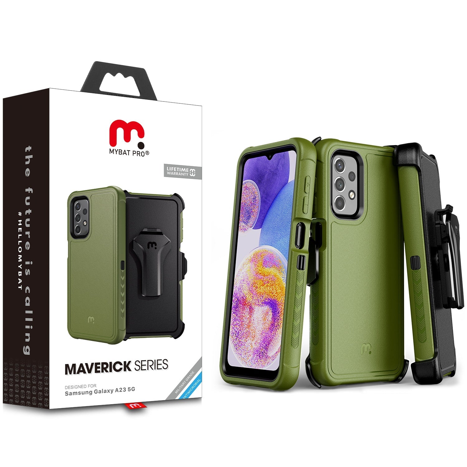 MyBat Pro Maverick Series Case w/ Holster for Samsung Galaxy A23 5G - Army Green