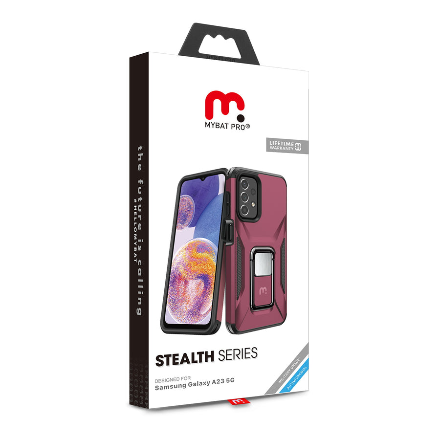 MyBat Pro Antimicrobial Stealth Series (with Stand) for Samsung Galaxy A23 5G - Plum / Black - RSA235GCSSTSS003-9.jpg