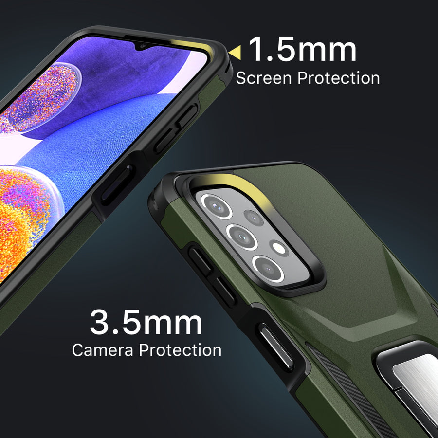 MyBat Pro Antimicrobial Stealth Series (with Stand) for Samsung Galaxy A23 5G - Army Green / Black - RSA235GCSSTSS004-7.jpg