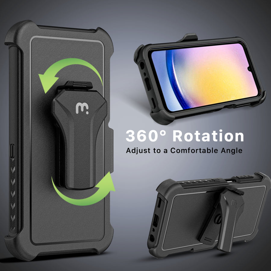 MyBat Pro Maverick Series Case w/ Holster for Samsung Galaxy A25 5G - Black - RSA255GCS3NXS001-5.jpg