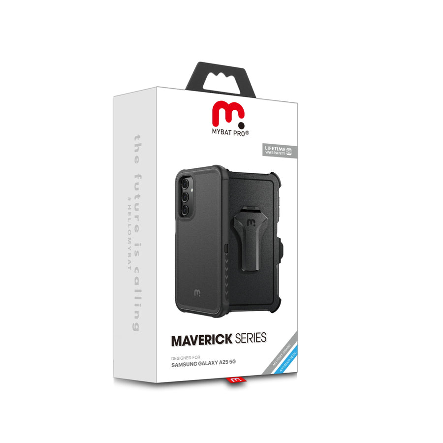 MyBat Pro Maverick Series Case w/ Holster for Samsung Galaxy A25 5G - Black - RSA255GCS3NXS001-7.jpg