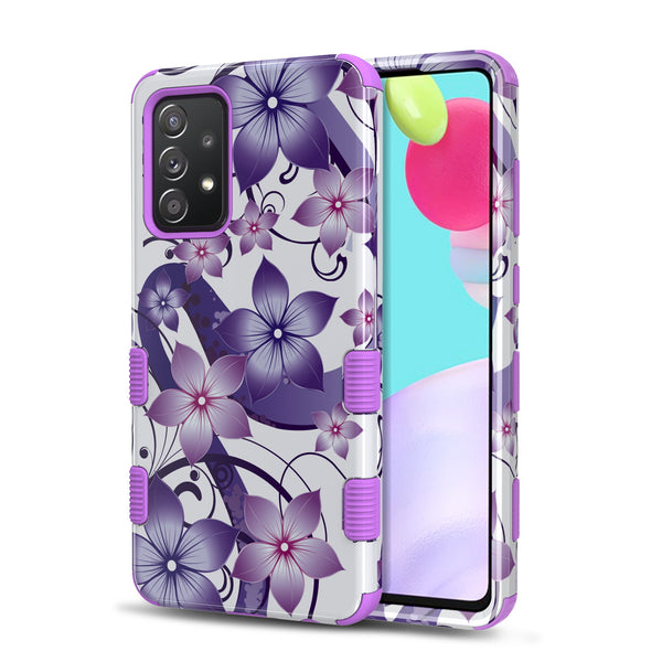 MyBat Pro Tuff Series Case for Samsung Galaxy A52 5G - Purple Hibiscus - RSA525GCSE1TM186-2.jpg