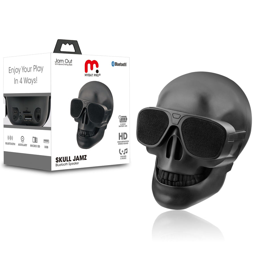 MyBat Pro Skull Jamz Protable Wireless Speaker - Black