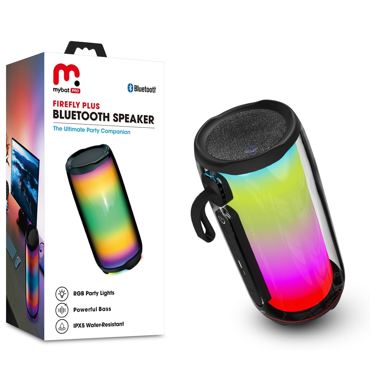 MyBat Pro Firefly Plus Portable Wireless Speaker - Black