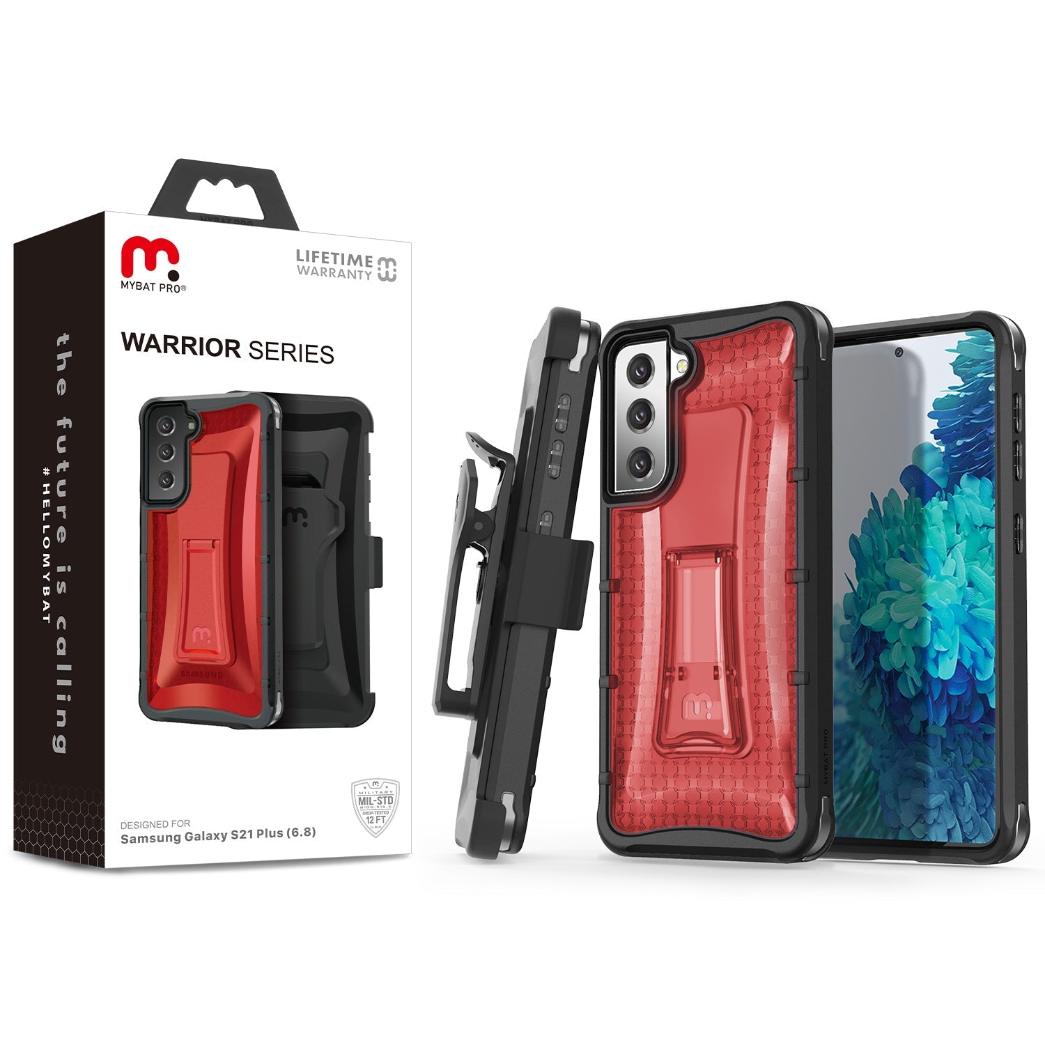 MyBat Pro Warrior Series Case for Samsung Galaxy S21 Plus - Red