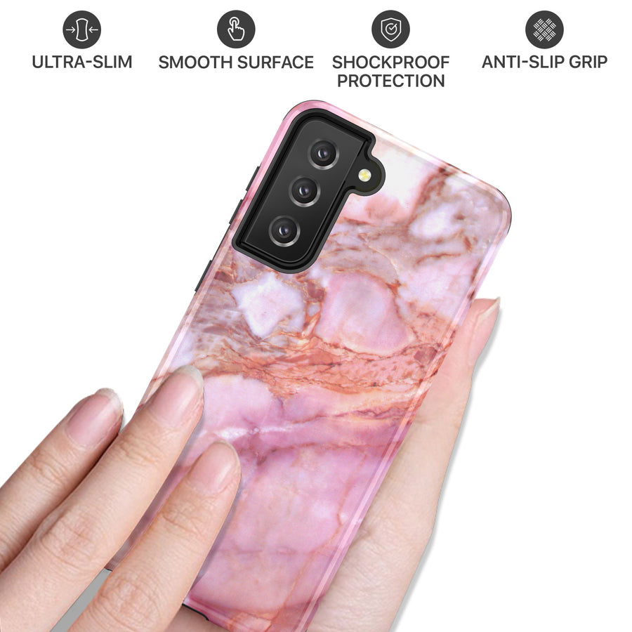 MyBat Pro Fuse Series Case for Samsung Galaxy S21 Plus - Pink Marble - RSS21PCSD5RM004-5.jpg